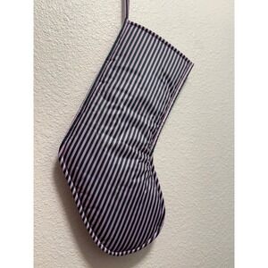 Baggu Pink Lawn Stripe Holiday Stocking